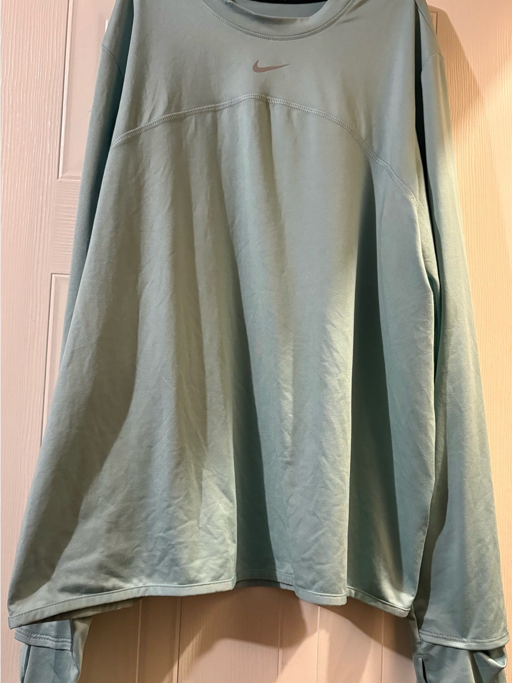 Nike Mint Green Swoosh Long Sleeve Crewneck